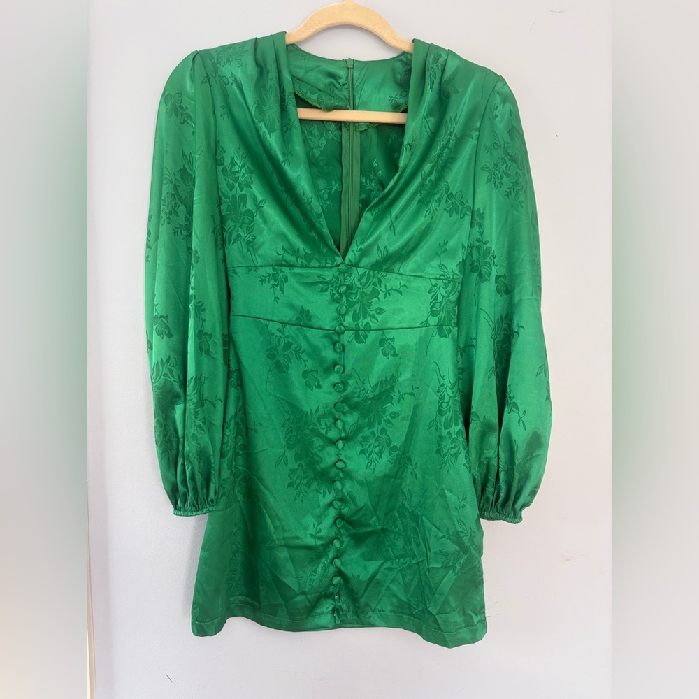 Silky Emerald Green Dress